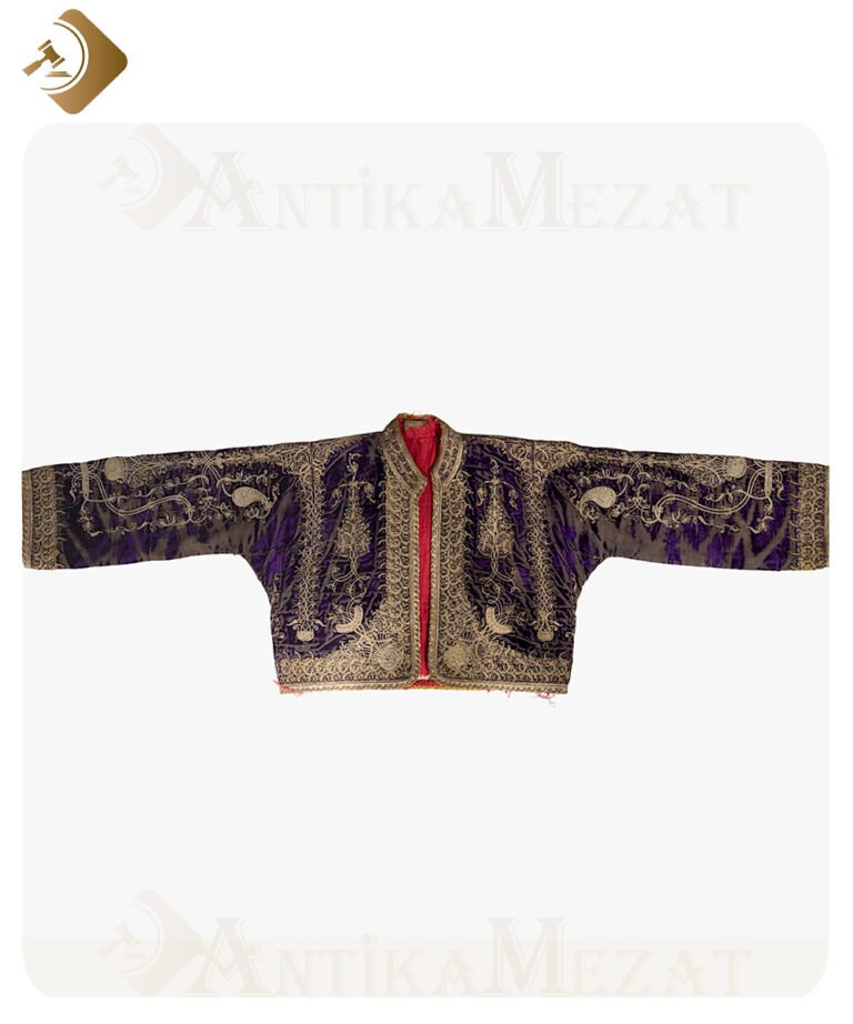 19. Yüzyıl İşlemeli, Mor Kadife Osmanlı Ceketi | Ant-24024