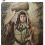 19. Yüzyıl Osmanlı Dönemi, Filistin Geleneksel Kıyafetli Yağlıboya Tablosu | Ant-24025