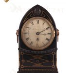 Abanoz Kaplamalı, Pirinç Şeritli 19. Yüzyıl Saat | Ant-24039