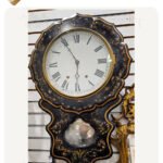 1850 - 1900 Dönemi Sedef Kadranlı Antika Duvar Saati | Ant-24040