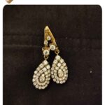 Antika Taş Pırlanta Küpe