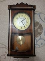 Hislon Kurmalı Antika Duvar Saati - Alman Mekanizma - Sarkaç ve Anahtarı tam