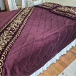 OSMANLI 'DAN ALTIN SIRMA İŞLEME EL İŞİ YATAK ÖRTÜSÜ + 2 YASTIK + 1 ŞASE